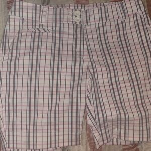 Gordon Cooper Pink and Grey Plaid Check Golf Shorts Size 8